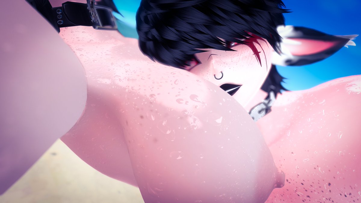 NekoCatoriVR's tweet photo. Best spot to lay my head at the beach is inbetween @Mazikeen_456 's fat honkers 💜 https://t.co/9LVZDyEYtx