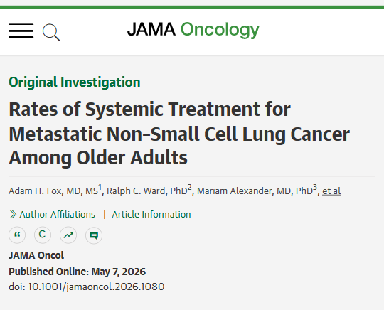 JAMAOnc's tweet photo. Nearly half of older adults with metastatic #LungCancer did not receive systemic therapy, and treatment rates changed minimally from 2006 to 2021. https://t.co/XOWgEbNJDp https://t.co/u4tJtxfXjJ