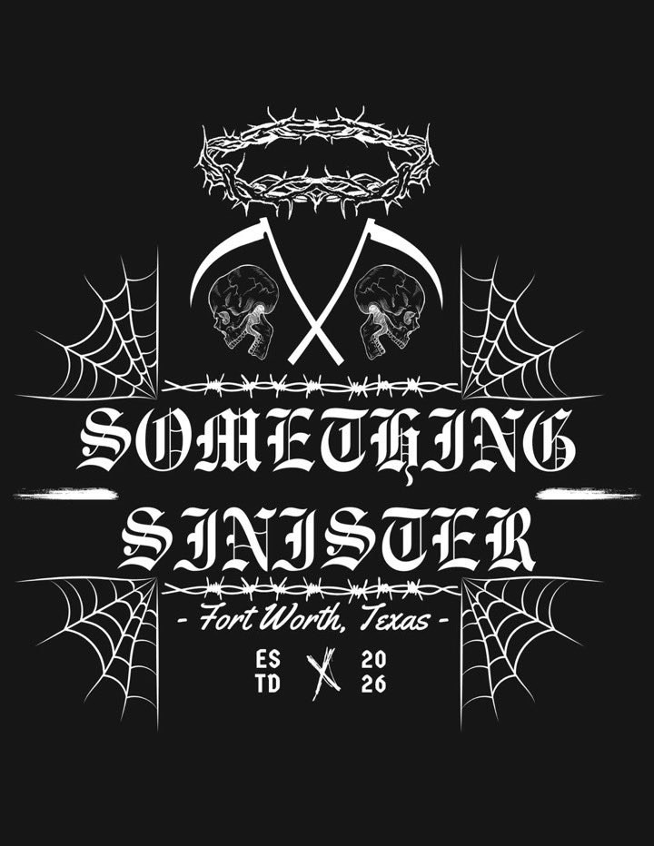 SmthSinister's tweet photo. It's official. Something Sinister has begun.

What started as an idea in a notebook years ago has now become a reality.

Thank you to everyone who supports this new journey.
Stay tuned...

#fortworth #streetwearbrand #supportlocal #dfwlocal
#texasmade https://t.co/T6s2i0qPGc