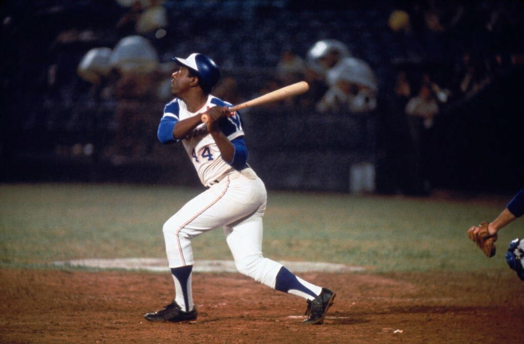 50YearsAgoLive's tweet photo. Baseball player Hank Aaron, who has since 1974 held the record for most career home runs in Major League Baseball (beating Babe Ruth), hits the 755th and final home run of his career, playing for the Milwaukee Brewers in a game against the California Angels. https://t.co/bMapaMDqu6