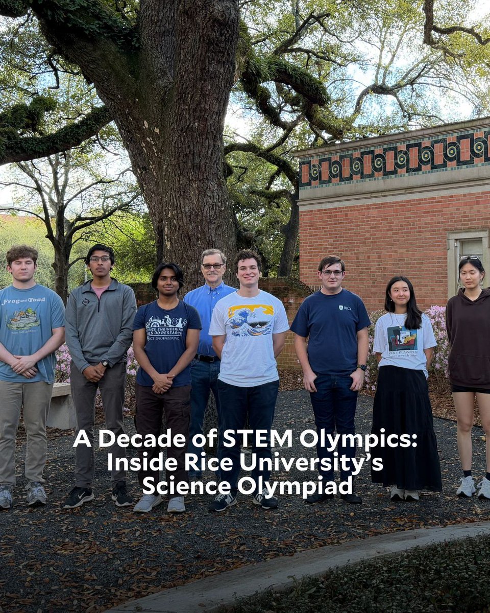 RiceEarthSci's tweet photo. The Rice Science Olympiad, now celebrating its 10th anniversary, is a STEM competition event spearheaded by dedicated undergraduate students and supportive Rice faculty.
Read more: https://t.co/IvLMKaZgIr
#RiceEEPS #ScienceOlympiad https://t.co/MBls5xI4At