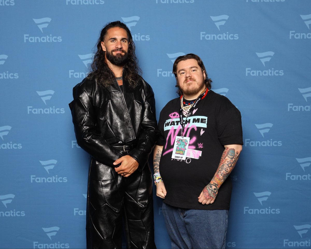 RCWolfe01's tweet photo. Day 4 part 2 of @FanaticsFest got to meet @BeckyLynchWWE @WWERollins @Obaofwwe @Jade_Cargill amazing experience and had such an amazing time. #fanaticsfestnyc2026 #fanaticsfestnyc #fanaticsfest #fanatics #nyc #wwe https://t.co/aObJzWVHyc