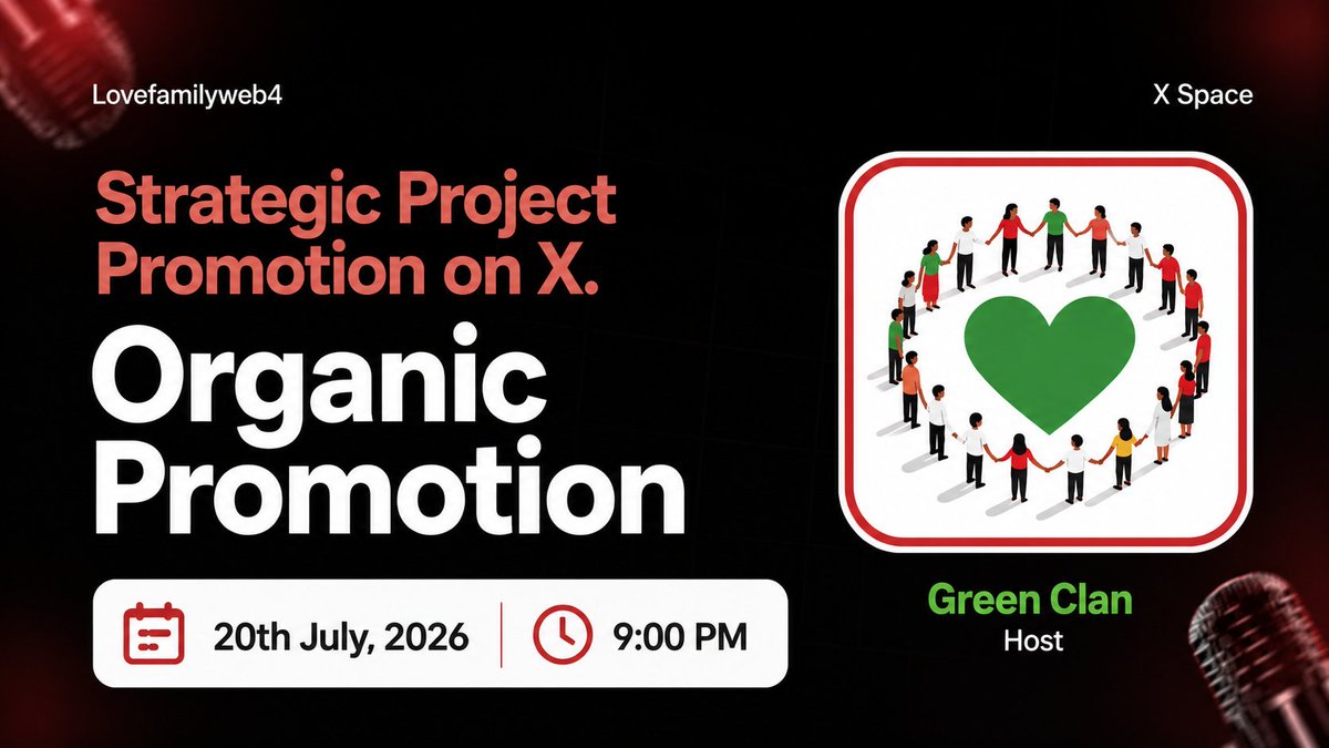 _greenclan's tweet photo. 🎙️ Going live today!
What's one question you've always wanted to ask about growing a project on X?

Drop it below👇 We'll answer it live at 9:00 PM WAT. https://t.co/opbRP9tZhL