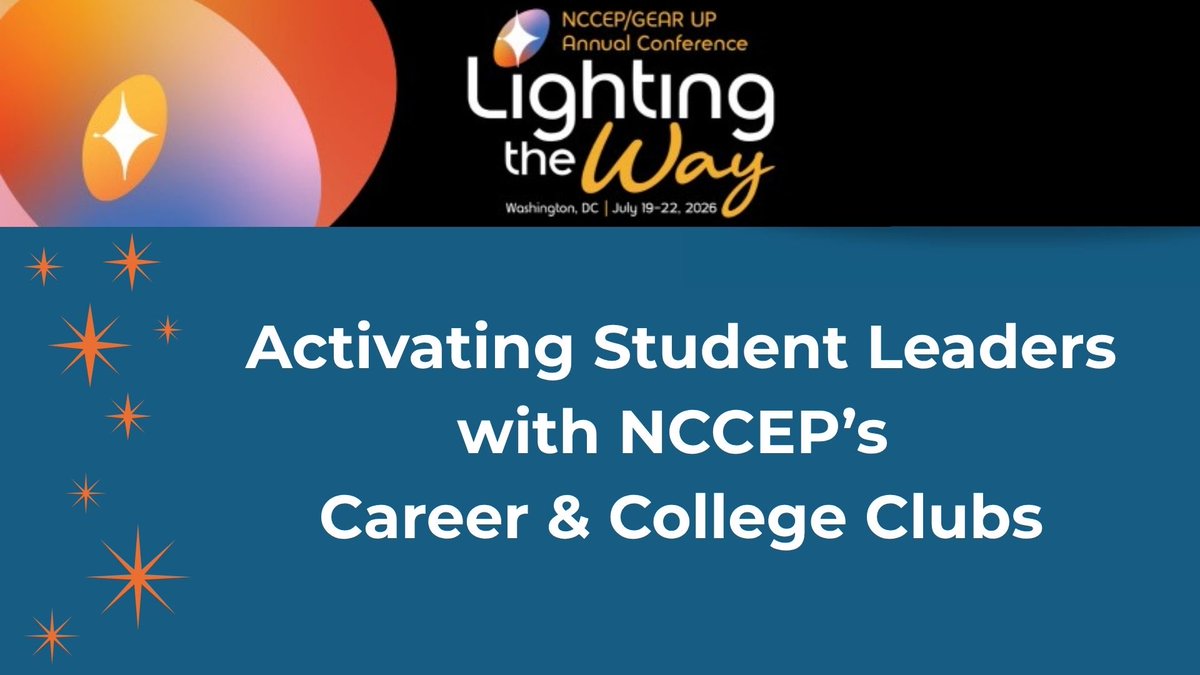 amanda_dardy's tweet photo. Excited to present alongside @career_and_college_clubs &amp; our @gearup_nashville Student Leaders at this year’s @edpartnerships GEAR UP Conference ✨

#gearupworks #ccclubs #nccep2026 https://t.co/MT5AHQYQ2c