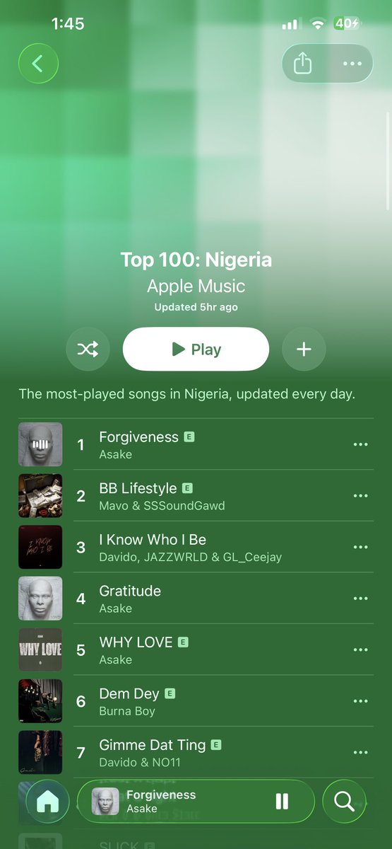 hybeefunds's tweet photo. I know who I be by Davido is officially on #3 on Apple Music https://t.co/5PfVbZK952