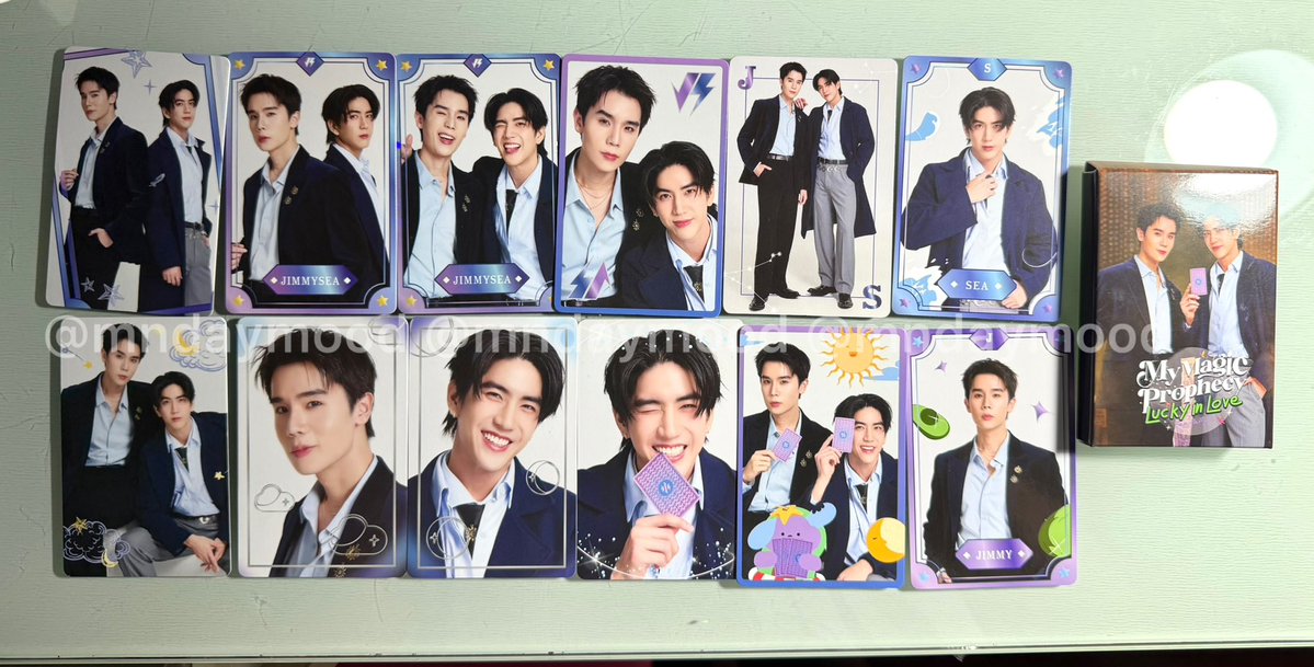 mndaymood's tweet photo. (wts) JIMMYSEA collectible card set : My Magic Prophecy กล่อง + ได้การ์ดตามในรูป

550฿ ส่งฟรีค่า

💌 mention/dm ได้เลยค่ะ
#ตลาดนัดgmmtv #ตลาดนัดgmm 
#ตลาดนัดจิมมี่ซี https://t.co/Bx0bzi9JFp