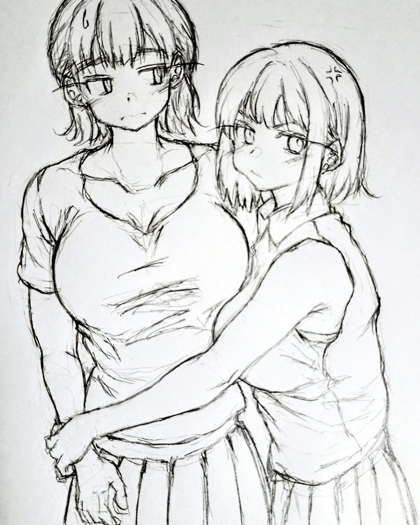 鉛筆画 #アナログイラスト #お姉ちゃんを独り占めしたい妹 #描けば分かる