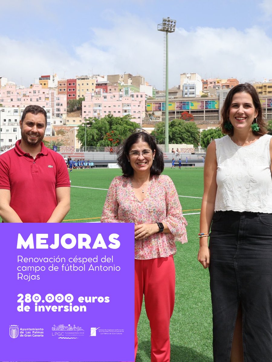 imd_lpgc's tweet photo. ⚽💚 El campo de fútbol Antonio Rojas ya cuenta con un nuevo césped artificial de relleno 100% orgánico.

🌱 Destinamos 280.000 euros, con el que mejoramos el terreno de juego y nos adelantamos a la futura normativa europea sobre microplásticos. https://t.co/8i9lnbVmlw