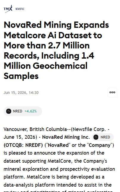NurIslamShimul's tweet photo. WASHINGTON EXPERIENCE IS MOVING INTO THE COPPER SECTOR

NRED has added former Homeland Security Secretary Kristi Noem, who served in President Trump's Cabinet, to its advisory team

With Canada investing billions into critical minerals and copper becoming increasingly strategic, the company is pairing policy experience with AI-powered exploration built on 2.7M+ data points, 10 AI models, and 86 geoscience specialist

$NVDA $GOOGL $PLTR