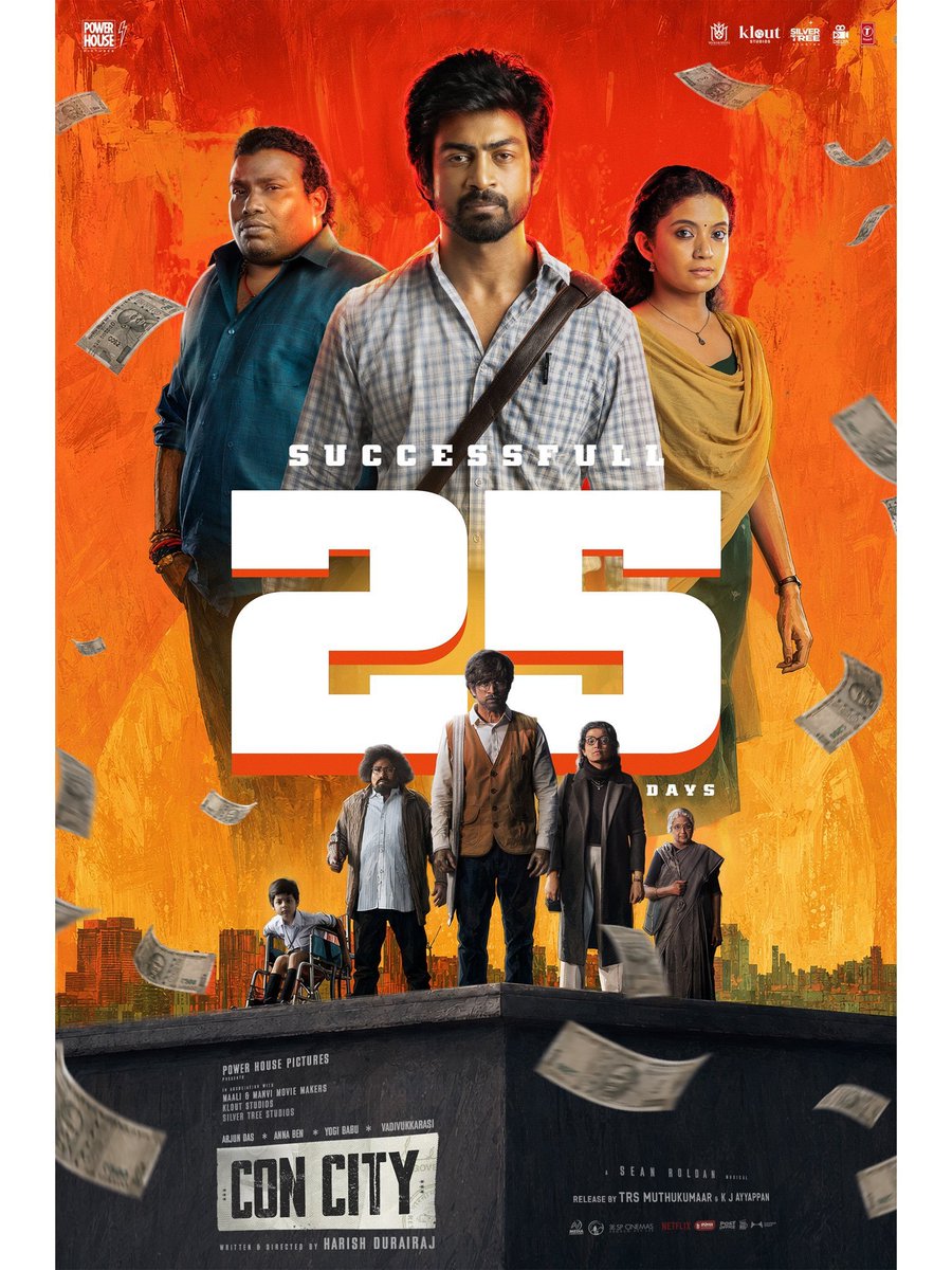 KollywoodWire's tweet photo. 🎉 #ConCity completes a successful 25-day theatrical run! 🤝❤️

A journey powered by strong word of mouth, audience love, and unwavering support.

Congratulations to the entire team on this wonderful milestone! 👏🍿

#ConCity #25Days #TamilCinema #Kollywood #SuccessRun https://t.co/DBiVI0PR4Z
