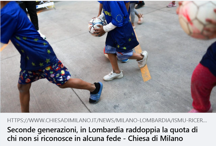 ArciAtea's tweet photo. In Lombardia le seconde generazioni si secolarizzano: il 23,7% non ha alcuna fede (doppio rispetto ai genitori). Stabili i cattolici, calano gli ortodossi. #ISMU #SecondeGenerazioni #Religione ⬇️⬇️⬇️
https://t.co/4e3jgaYLdt https://t.co/QU4yqHiygU