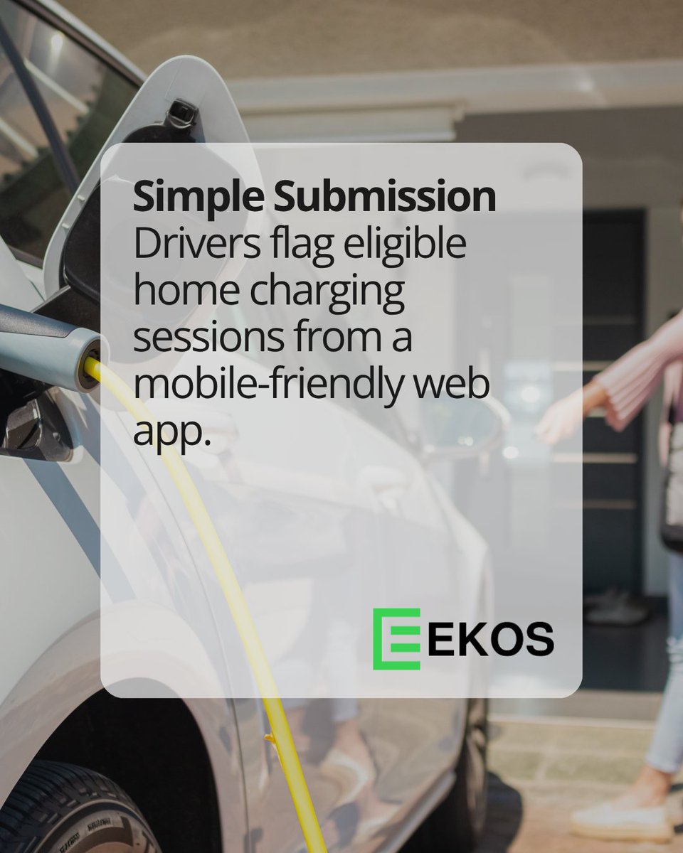 my_ekos's tweet photo. ⚡ Home charging reimbursement doesn't have to be complicated.

With EKOS Charge, drivers submit eligible charging sessions in seconds, managers approve with confidence, and every reimbursement is fully tracked with a complete audit trail. 🚗

Learn more: https://t.co/ibSJILEQq9 https://t.co/0ksqij4qZ0