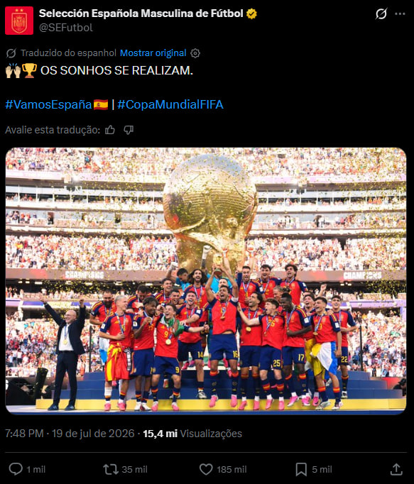 camarotedacpi's tweet photo. 🇪🇸🏆 Espanha remove Trump da foto oficial do seu bicampeonato https://t.co/ZCSRBsLUHr