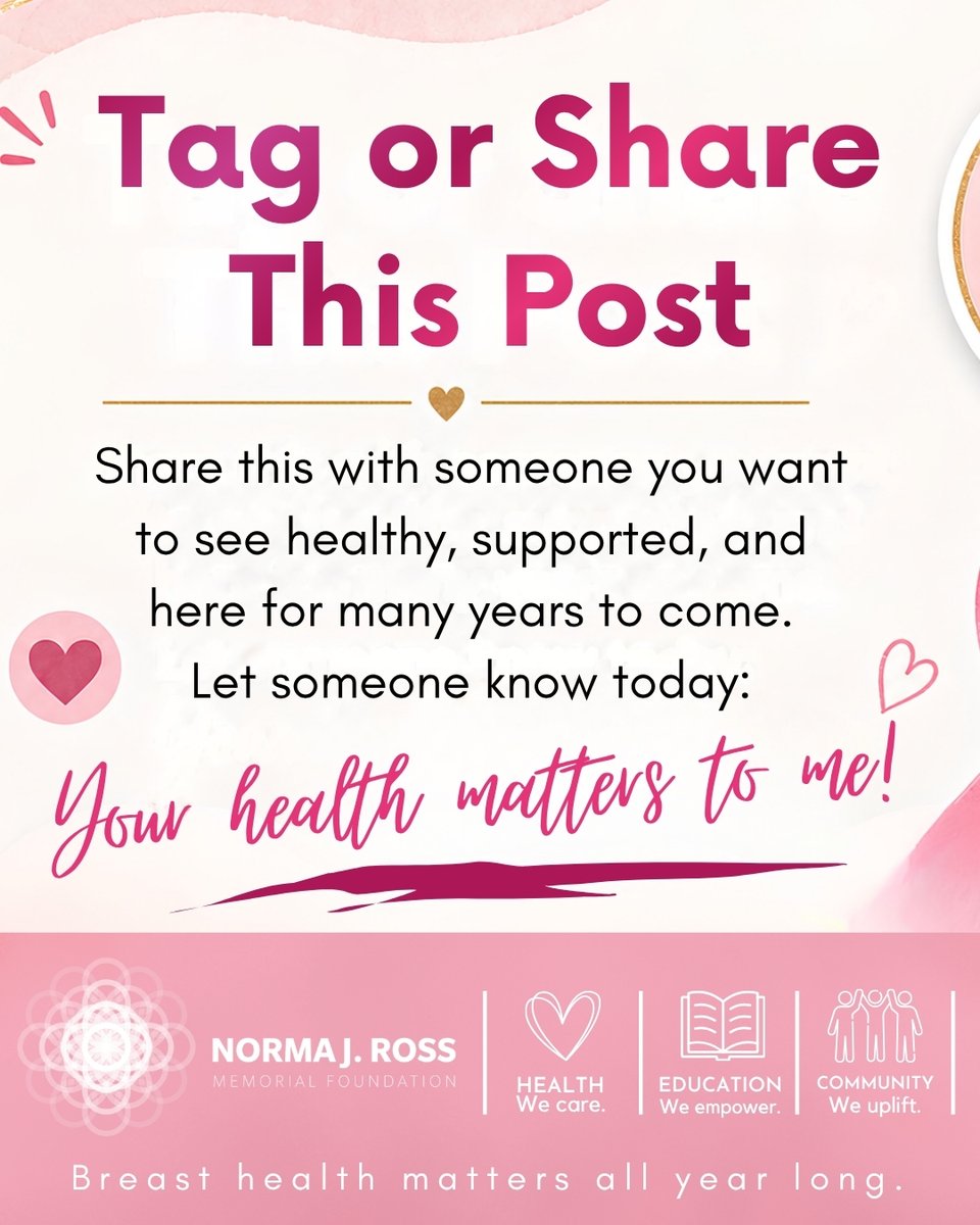 PinkRibbonDrive's tweet photo. Do not wait until October! Support breast health year-round. Encourage loved ones today. #BreastHealth #HealthMatters #SayYesToYourHealth #WomensHealth #PinkRibbonDriven #BreastHealthAwareness #WomensHealthMatters #HealthSupport #BreastCancerAwareness #HealthConversation https://t.co/skUPvjav2c