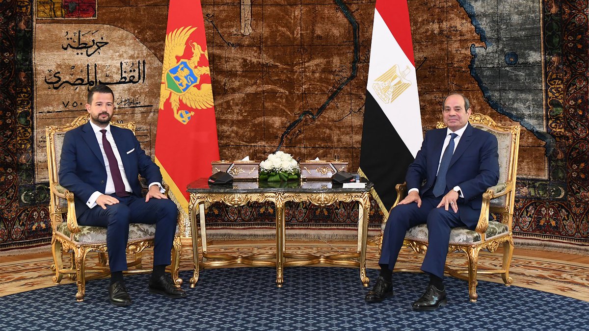 EGPresidency_AR's tweet photo. الرئيس عبد الفتاح السيسي يستقبل فخامة الرئيس ياكوف ميلاتوفيتش رئيس جمهورية الجبل الأسود (مونتينيجرو)
 https://t.co/nqrZkXyo48 
#السيد_الرئيس_عبدالفتاح_السيسي 
#الجمهورية_الجديدة 
#موقع_الرئاسة https://t.co/QSAKH3rr15
