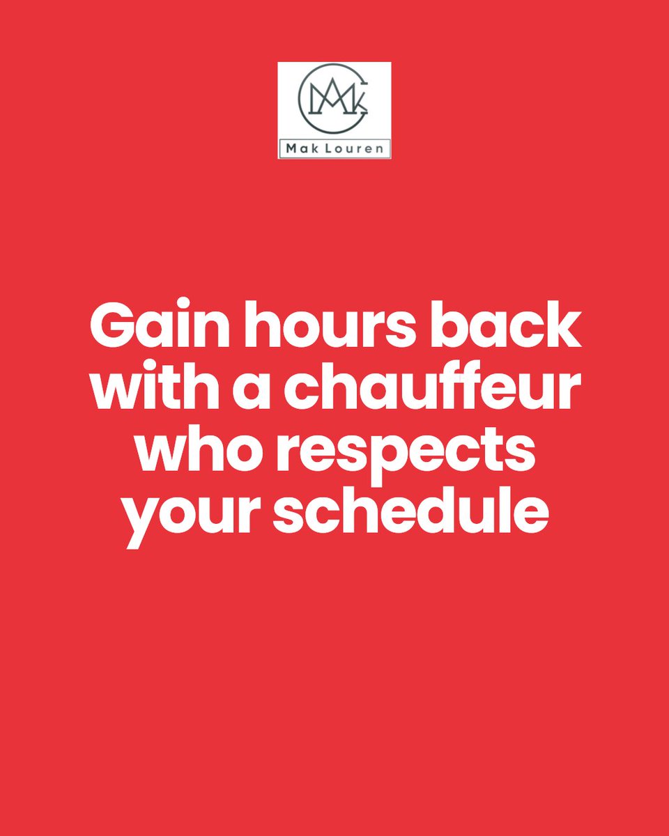 MakLouren's tweet photo. Executive teams gain hours back with luxury transportation that respects their schedule. Chauffeurs handle every detail so leaders arrive refreshed and ready to lead. Book your ride today with Mak Louren.

https://t.co/6NqDY3ImVR https://t.co/Jh3fXv8Q0F