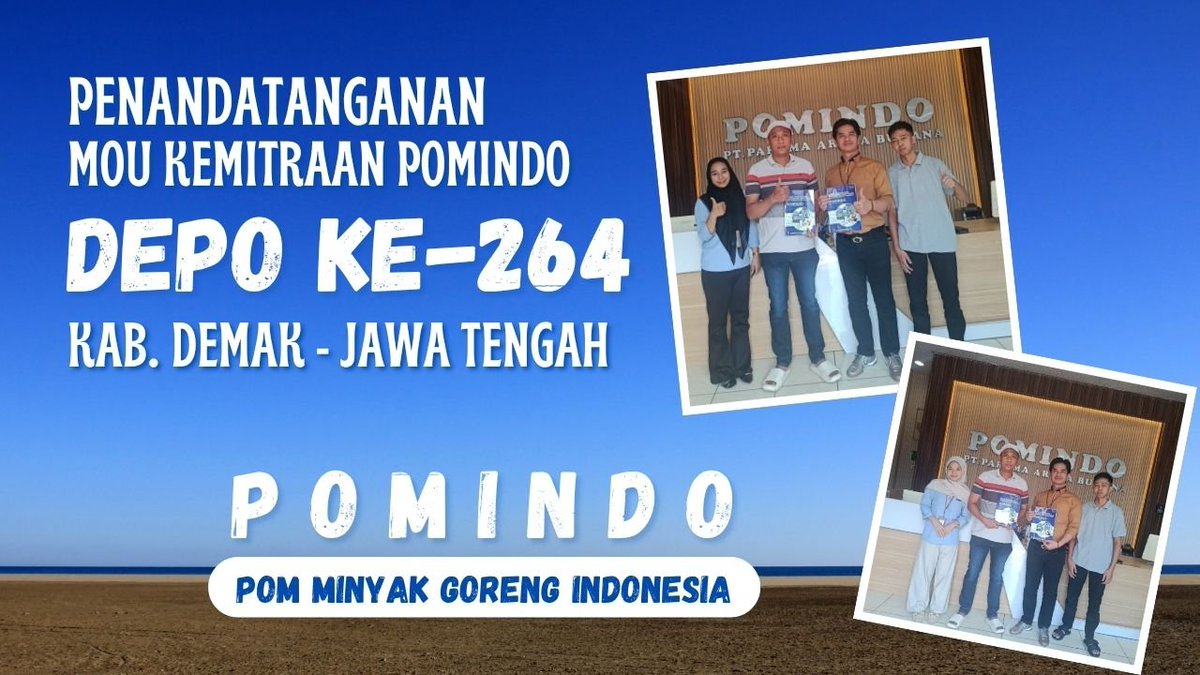 YayaSumantri's tweet photo. Depo POMINDO Ke-264 di Indonesia berlokasi di Kabupaten Demak - Jawa Tengah. 

Yang lain sudah banyak yang bergabung, saatnya Anda jadi bagian Kami https://t.co/PSqcATmmdo