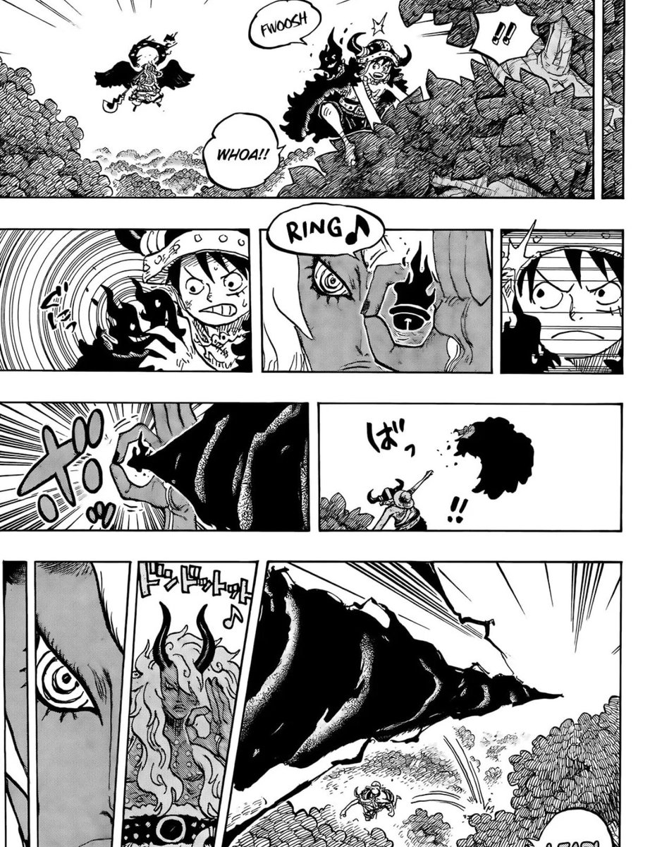 MythLarry's tweet photo. @muginokaizoku Chapter 1187 page 8. 
It’s shown Luffy takes off his Viking clothes when Imu attached stigma flames to it 

In the last panel it’s shown Luffy goes gear5 and is back in his orignal fit. 

Oda didn’t forget anything you are just larping one piece. 
And spreading misinformation. https://t.co/RmyNmJxV1X
