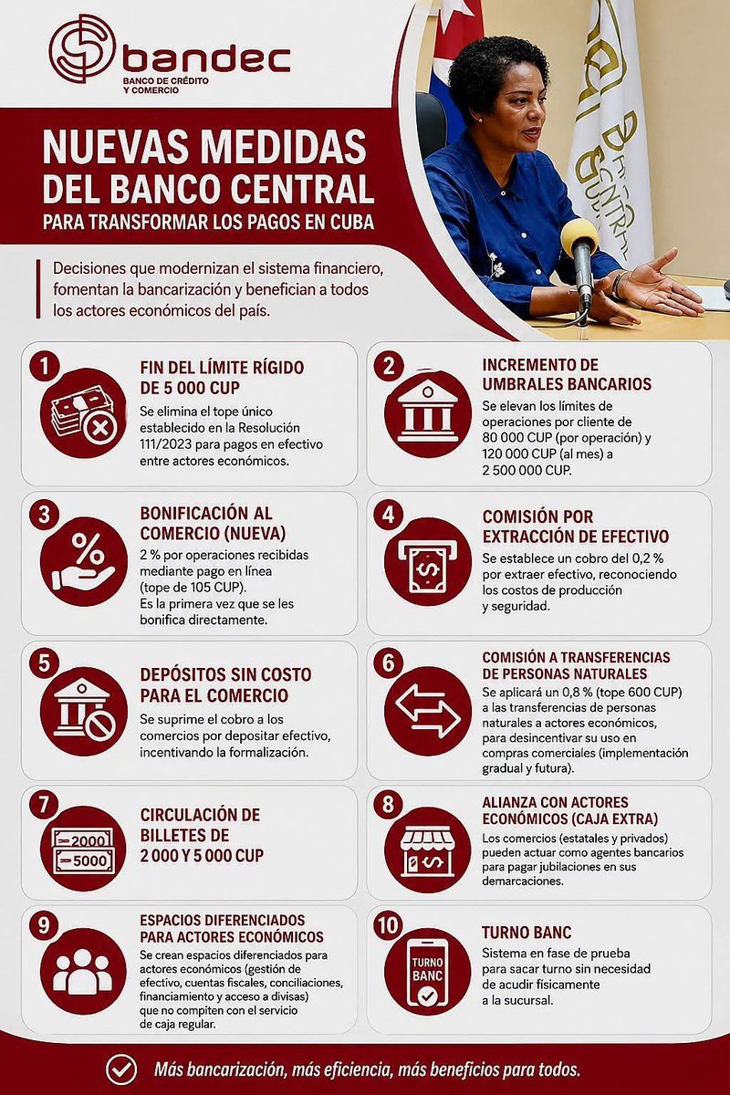 bayamobandec's tweet photo. Nuevas medidas del sistema bancario, para favorecer las transferencia. https://t.co/cdEPLiyULb