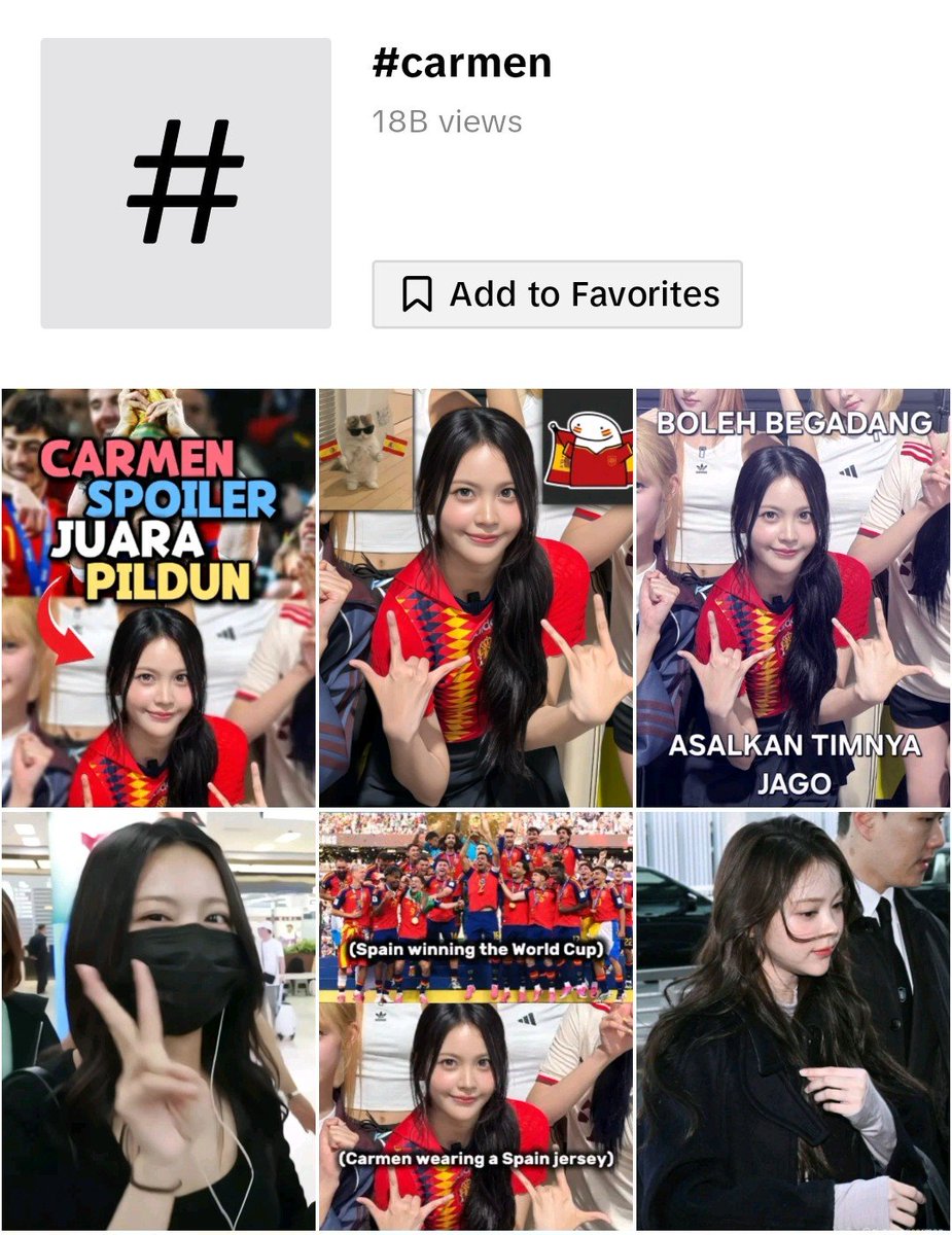 H2HCARMEN_INA's tweet photo. [200726] TIKTOK

Total views untuk hastag milik #CARMEN di Tiktok telah mencapai 18 miliar views dan masih menjadi hastag dengan views terbanyak ke-2 untuk idol wanita gen 5 saat ini.

#️⃣ CARMEN → 737.8K Post / 18B views 

#Hearts2Hearts #카르멘
@Hearts2Hearts https://t.co/Ue62sWX3yZ