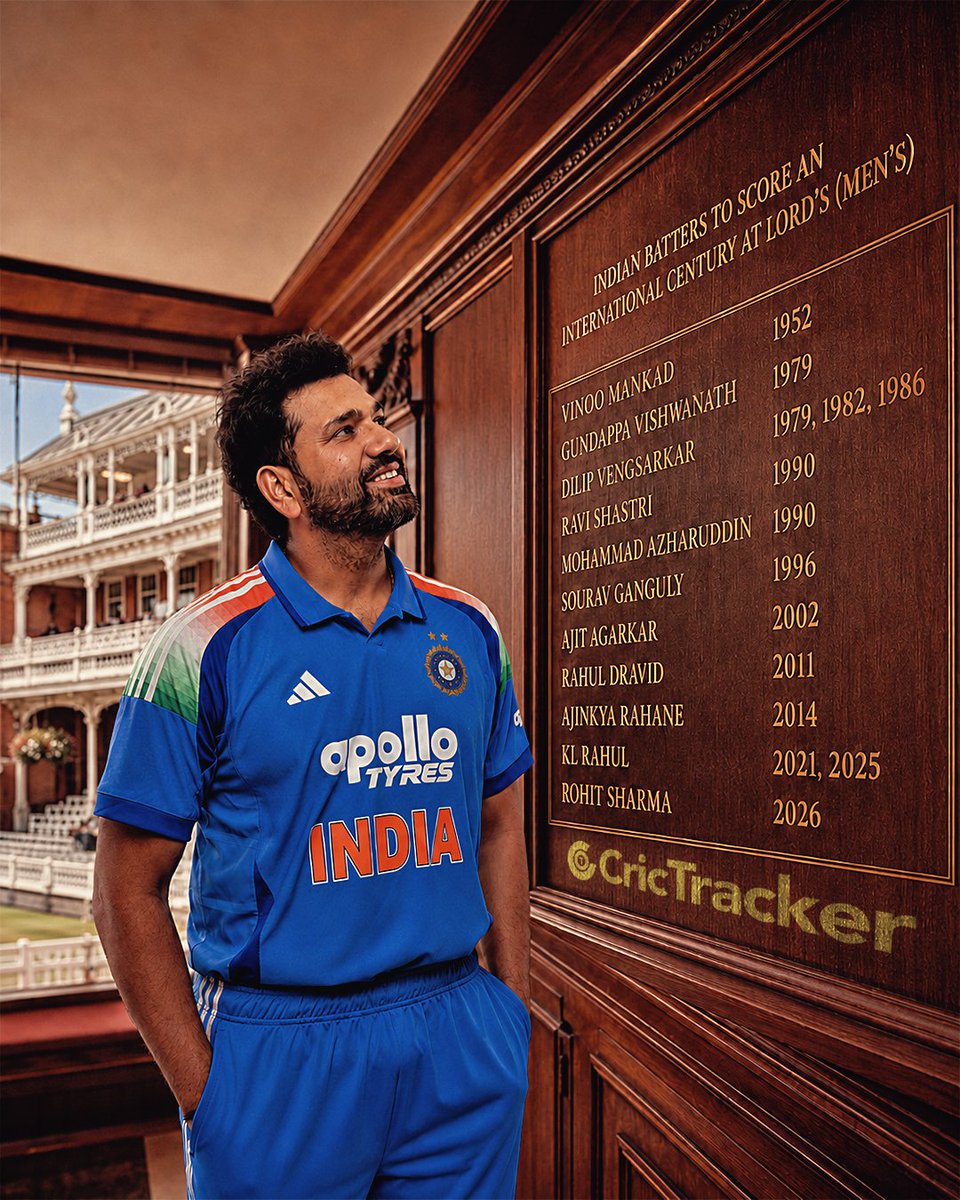 Cricketracker's tweet photo. HITMAN SHARMA JOINS THE ELITE LIST! 🔥

Rohit Sharma becomes the first Indian to score an ODI century at Lord's and the 11th Indian batter to register an international century at the iconic venue. 🇮🇳👏

(Disclaimer -AI generated graphic)
 
#RohitSharma #India #Lords #ENGvsIND https://t.co/ll0Im46oHl