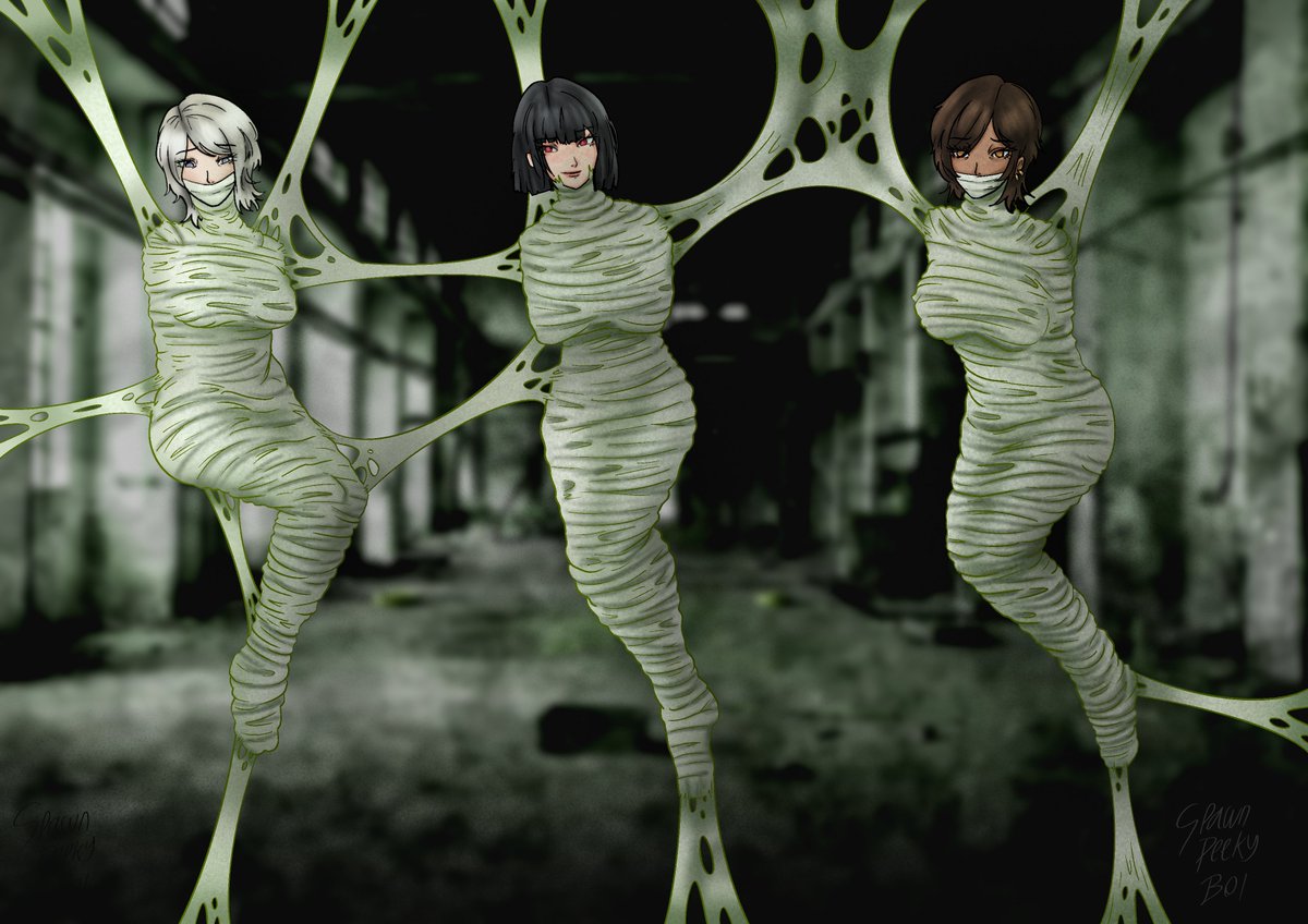 SpawnPeekyBoi's tweet photo. Limbus Company Girls webbed up

#mummificationbondage #bondageart https://t.co/pmqKVjc39d