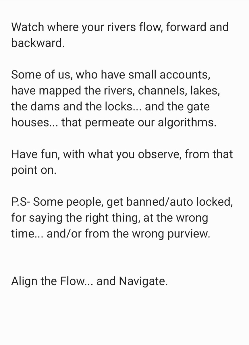 xxxALPHACIDExxx's tweet photo. @bruce_barrett "Explain how it effects interactions with Grok."

While you are on hiatus... do some recon... >in many places, outside of Twitter... outside of SM.<

Your algorithm, is a river, that does not stay contained, unless you dam every channel.

The week after you unlock your account... https://t.co/lzi0ktcNnn