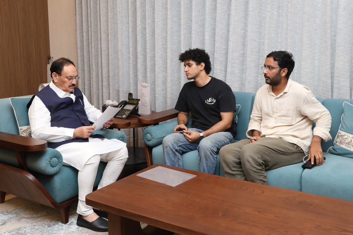 ukhrultimes's tweet photo. #UTSnippet: Union Minister JP Nadda meets the representratives of protestors in New Delhi. 

He said that a proposal came from the protesters to hold talks with the government, and the discussions have been ongoing since 11:50 AM. 

The minister said that the meeting took place in a cordial atmosphere and initial verbal discussion was held in detail with their delegation, and they submitted a written petition to government around 4 PM. 

Union Minister Nadda urged all the protesters to end their sit-in and assist the administration in restoring normalcy.

(Source: AIR News)