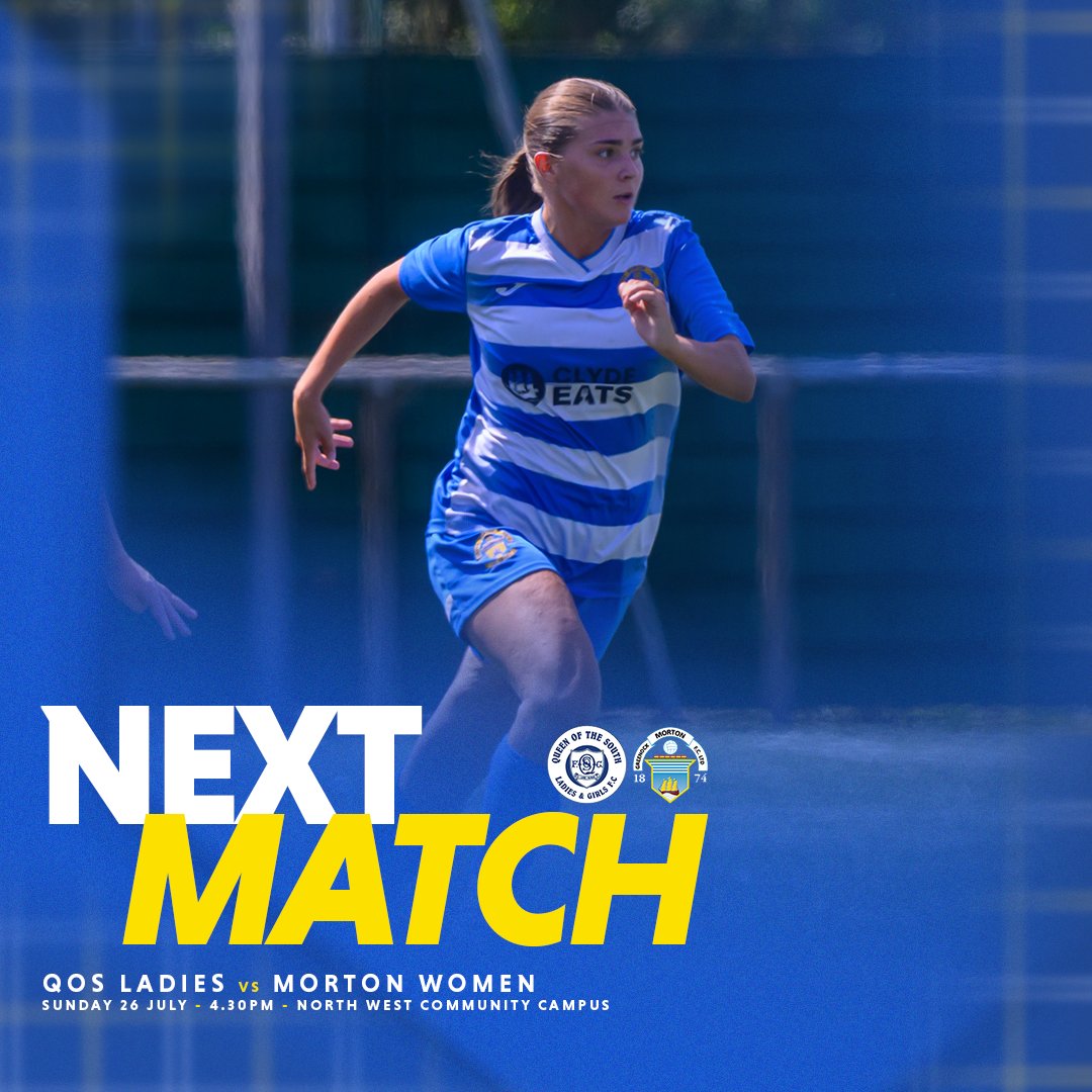 Morton_WFC's tweet photo. ➡️𝐔𝐩 𝐍𝐞𝐱𝐭
 
We make the trip through to Dumfries this Sunday for our pre-season meeting with Queen of the South Ladies.

This is also a memorial match, in memory of Morton fan Alastair Barron, who sadly passed away last year.

4.30pm kick-off.

Free entry. https://t.co/RWsM4HCLb4