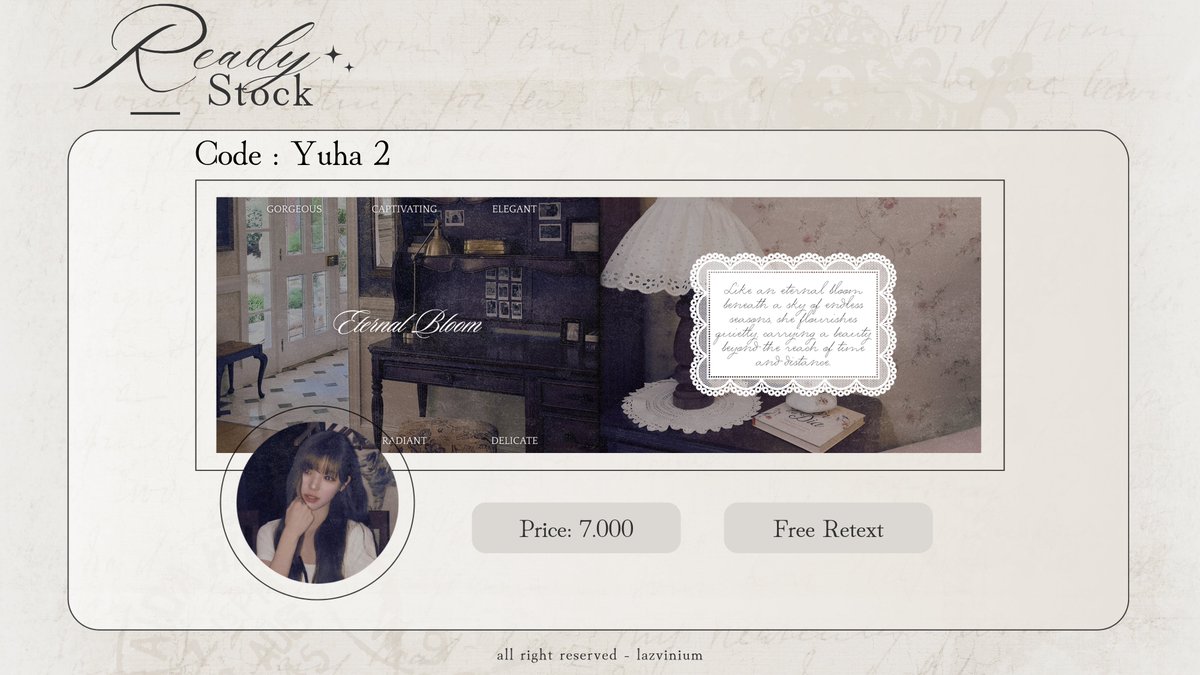 lazvinium's tweet photo. { repost are appreciated, thank you }

Sweetlings, aku punya 2 layout ready stock foto terbaru Yuha h2h. Contact me through DM/Telegram if you're interested to take her home yaa ❤︎

#bealanja https://t.co/tG3bHiVP5c