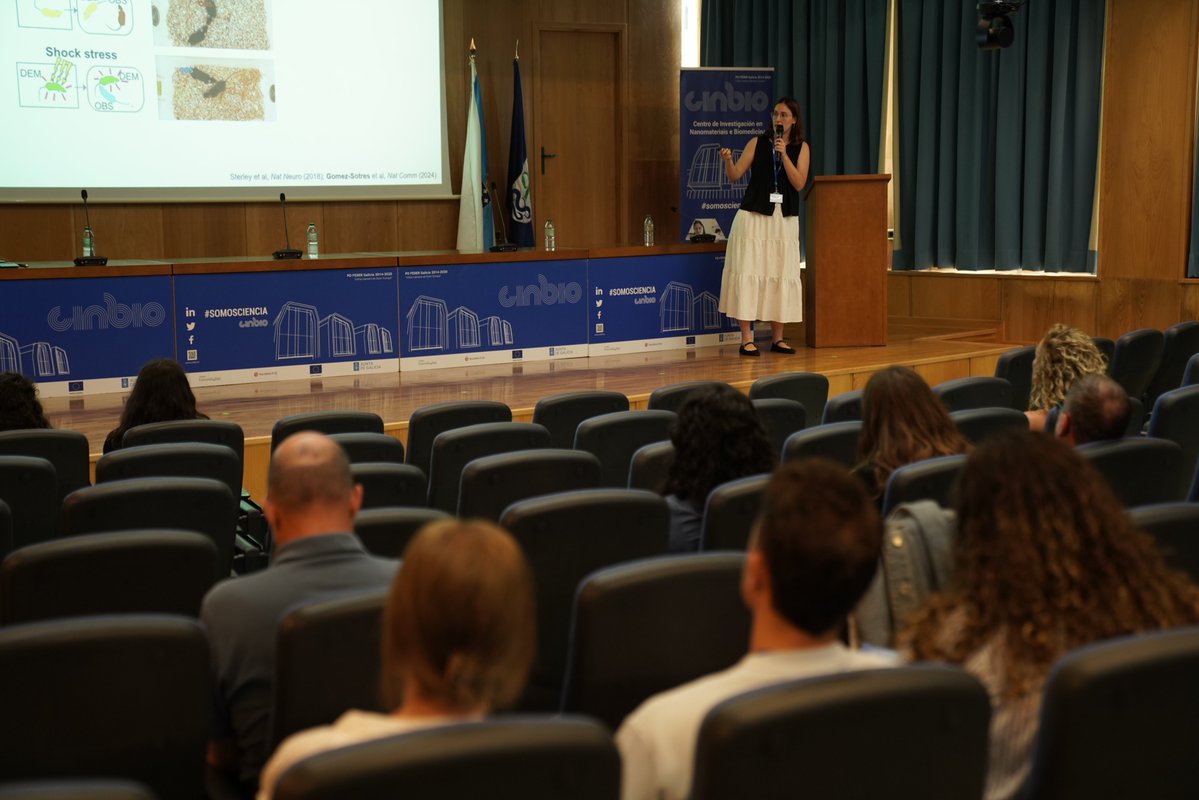 cinbio_uvigo's tweet photo. Following the lunch, we're delighted to welcome Paula Gómez, from the Hospital del Mar Research Institute (IMIM), with her talk “Olfactory bulb astrocytes link social transmission of stress to cognitive adaptation in male mice”. 

We're thrilled to have you at @uvigo!

#EUFunds https://t.co/sGZoK5UR5j