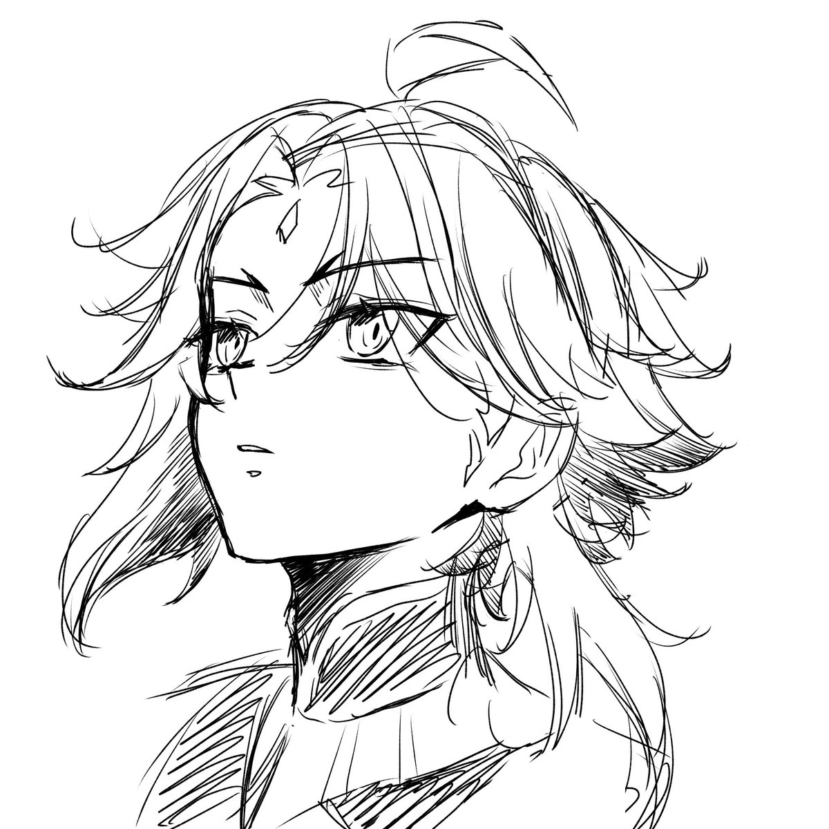 ay_18kusanagi's tweet photo. 顔の角度練習(落書き) https://t.co/UWUlchZYXv