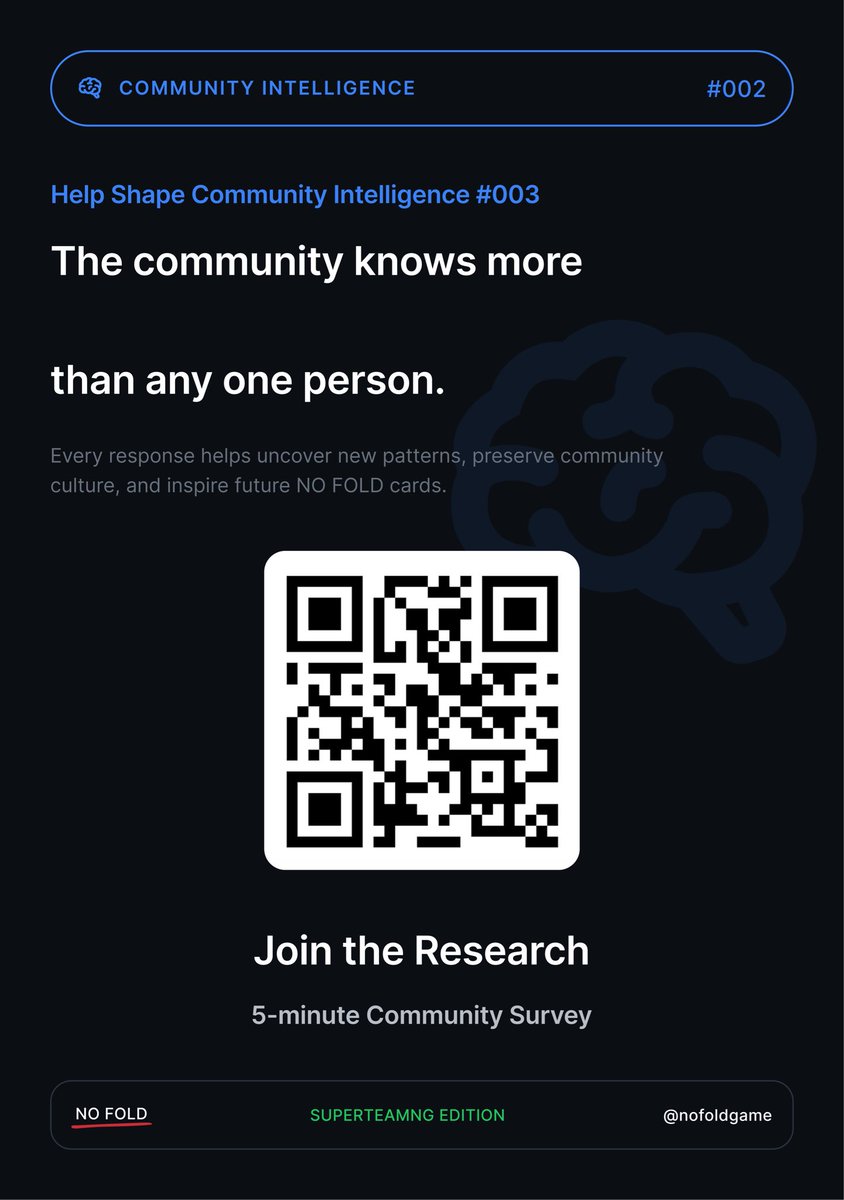 nofoldgame's tweet photo. Reputation compounds.

Not because you talk more.

Because you ship more.

The strongest communities remember proof of work.

What’s one project that changed your reputation?

@SuperteamNG https://t.co/m3rQku2iNF