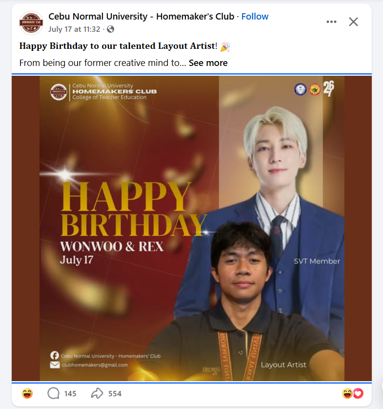 gyumawo_o's tweet photo. belated happy birthday po kay wonwoo at rex HAHAHAHHHAHAHAH https://t.co/7THs1OR8E5