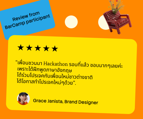 BarCampHH's tweet photo. Words from Grace :
"Joined the Hackathon on a friend's invite, loved every bit of it. Got to practice my English, work on a project with new international friends, and open doors to new project opportunities." https://t.co/nH04ig4lTI