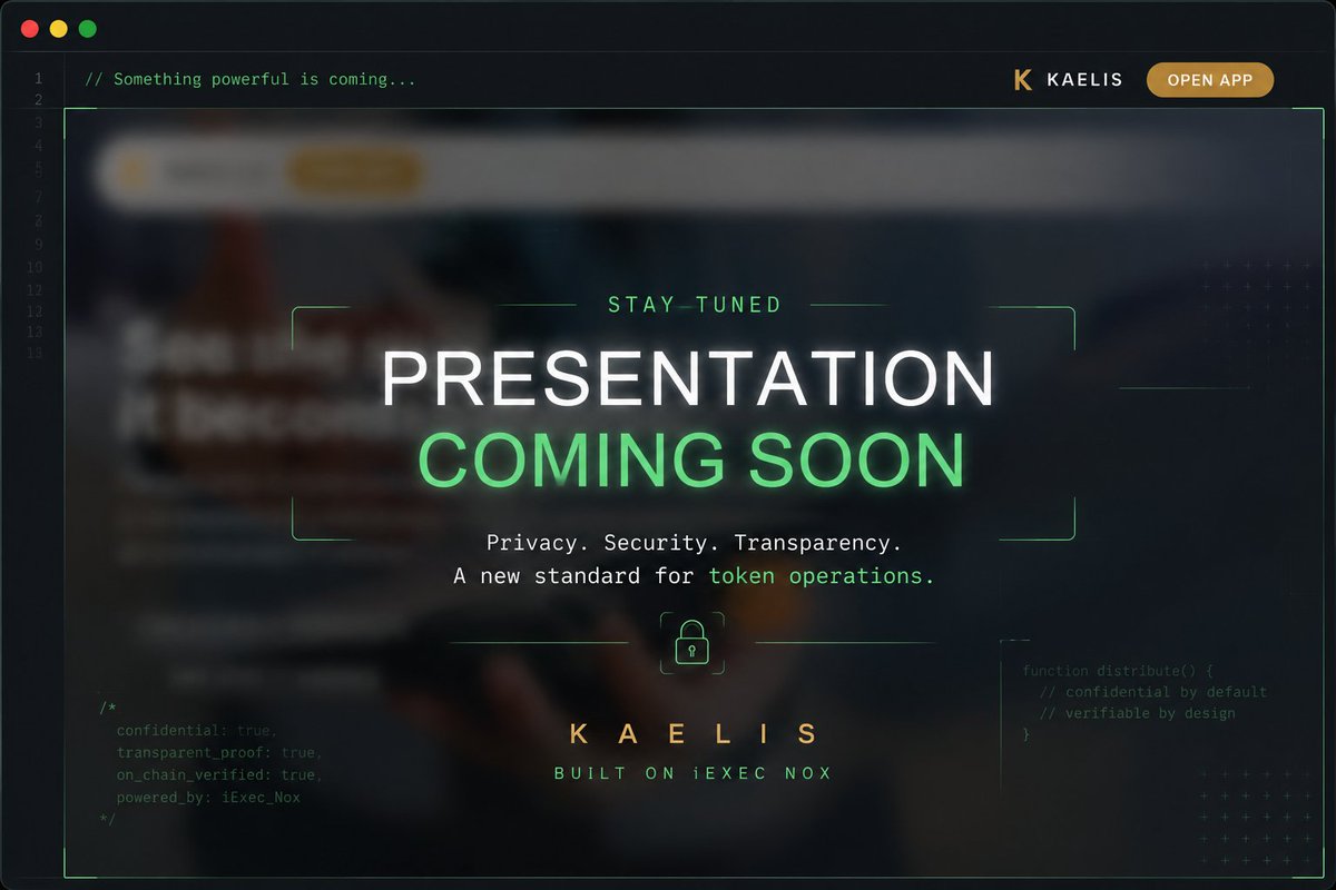 KaelisdApp's tweet photo. Building on @iEx_ec 

Stay Tuned🔏 https://t.co/a0bis0VZGB