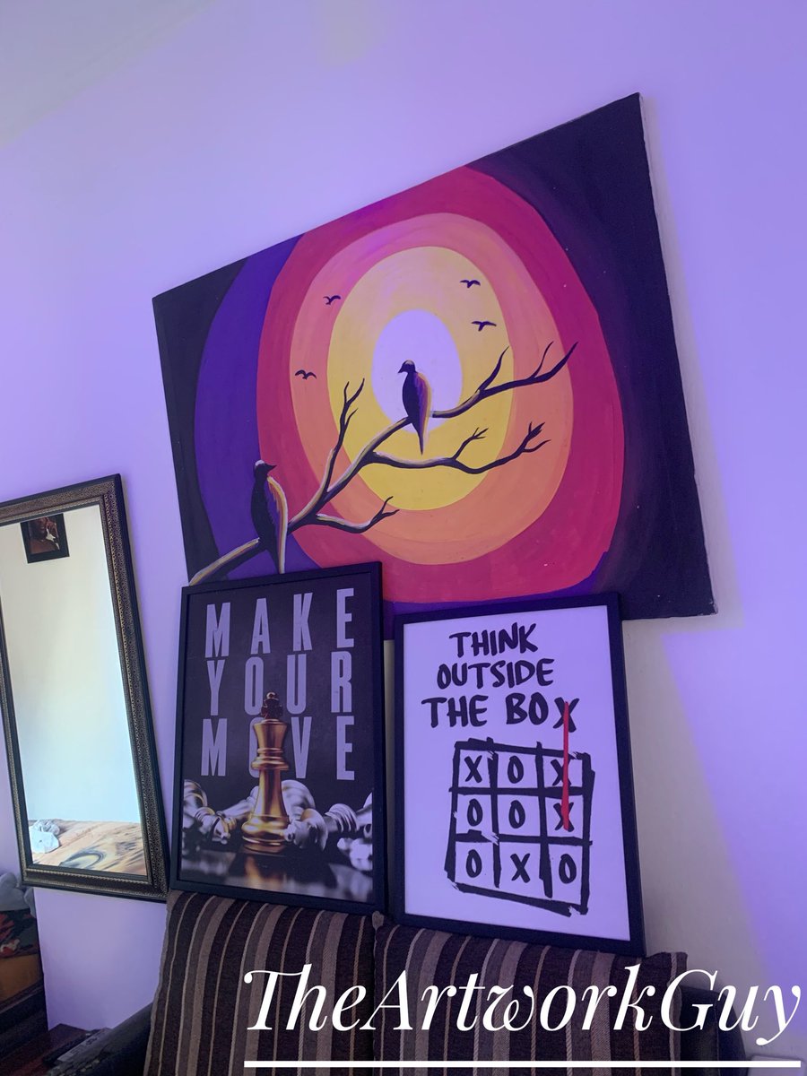 FindingKan's tweet photo. Hello Everyone 👋🏽 

My name is Kan and I make Beautiful Artworks For Apartments, Hotels, Restaurants, Offices, Workstations and Airbnbs 🏡 

Incase you need artworks for your SPACE, I’m your PLUG 🔌 

Please Retweet, My Customer Is On Your Timeline✨❤️ https://t.co/6dLeG4TVI3