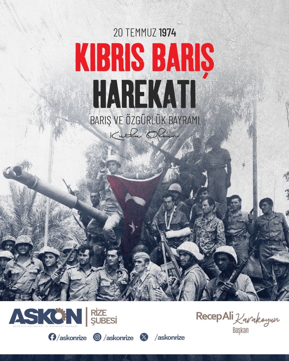 AskonRize's tweet photo. #kıbrısbarışharekatı
@RecepAlikarakoy https://t.co/eMH4UpV2cg