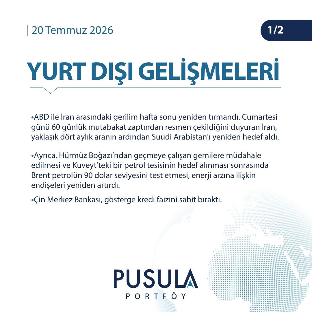 pusulaportfoy's tweet photo. Gündem | Haftanın Öne Çıkan Yurt İçi ve Yurt Dışı Gelişmeleri ve Ekonomi dünyasında dikkat çeken başlıklar:

#PusulaPortföy https://t.co/ZkyZ4Hi8qy