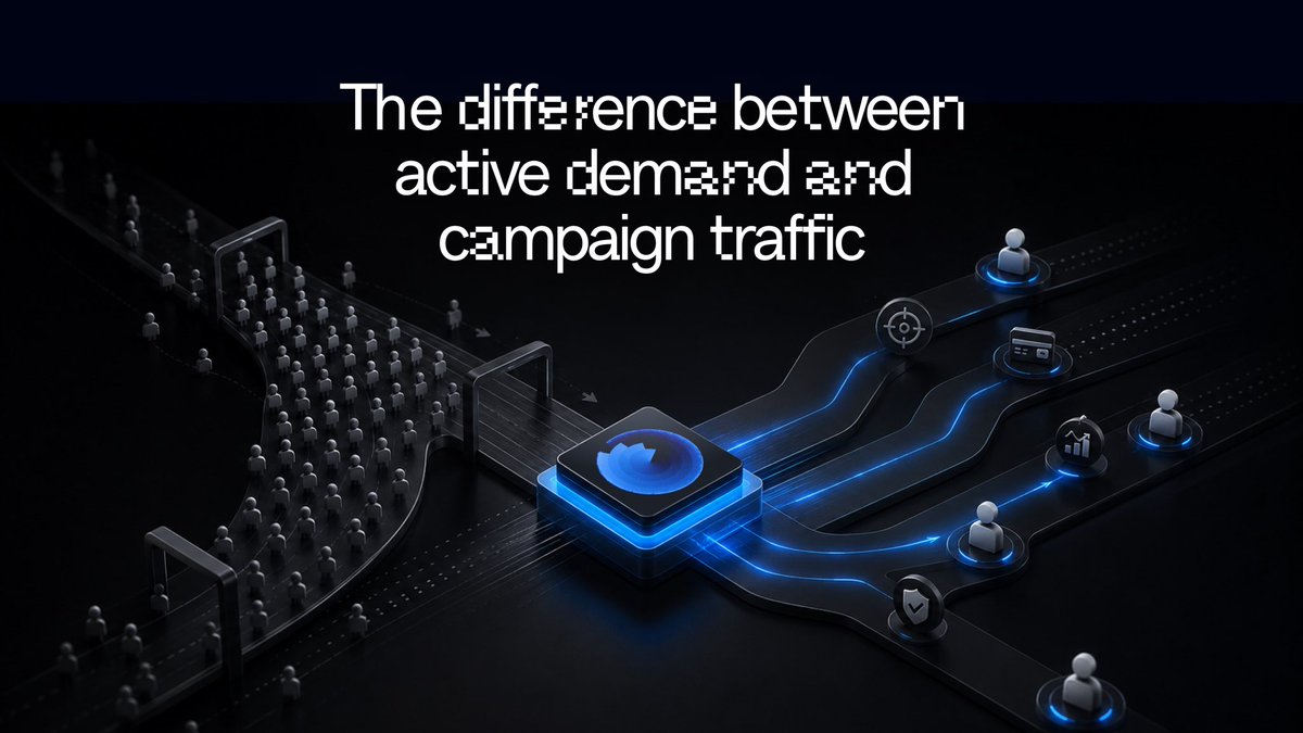 aidappcom's tweet photo. Not every visitor is a future user.

Campaign traffic gets people to your project, and only active demand keeps them coming back.

Clicks and views can create awareness, but they do not always lead to users, traders, or community growth.

AIDA helps you measure the difference through verified campaigns, community participation, trading activity, and real engagement, so you know whether your campaign is creating lasting demand or just temporary traffic.

Build demand, not just traffic.