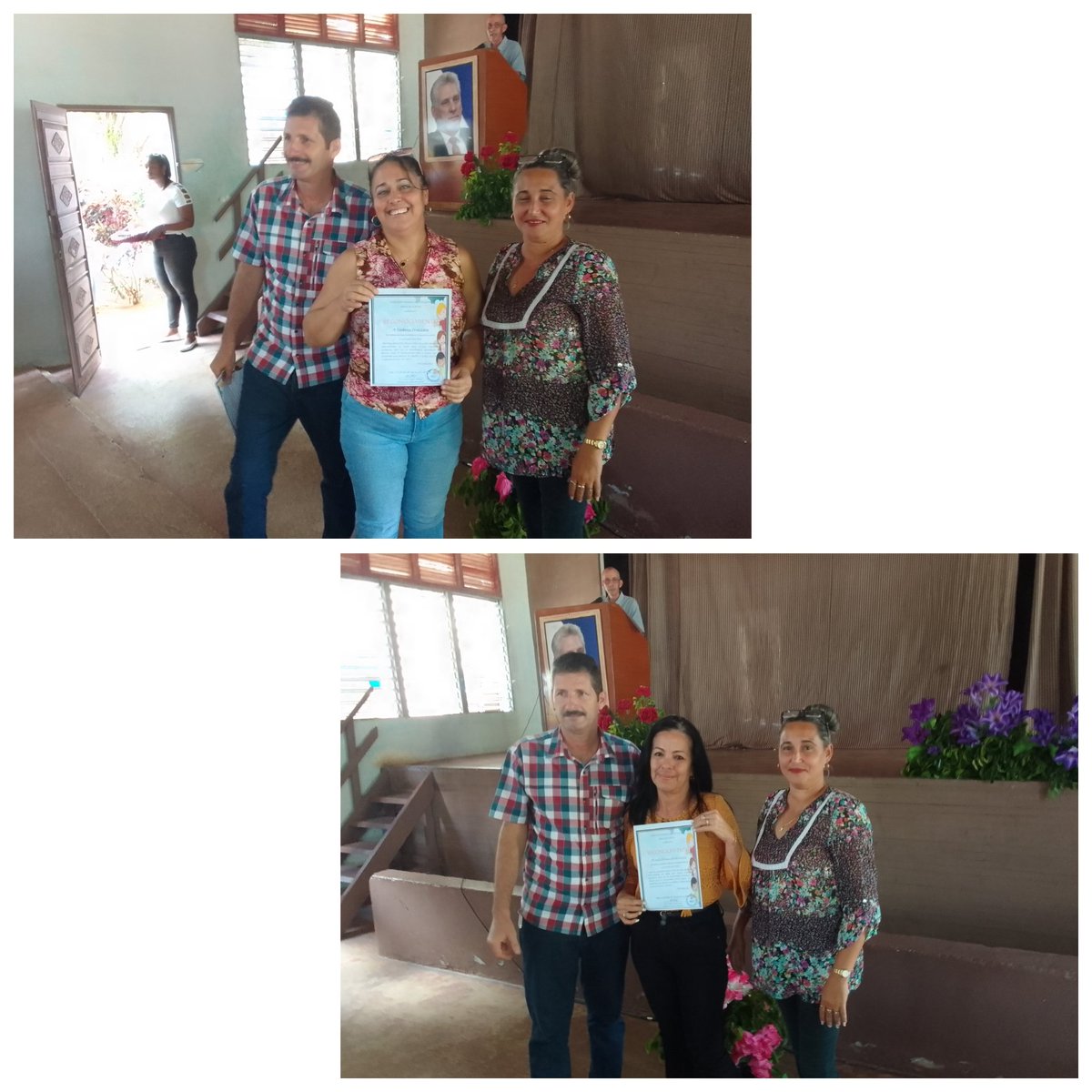 DireccionSierra's tweet photo. #PorCamagüeyTodo
#CubaMined
En el acto por el fin de curso 2025-2026 se le hizo entrega de reconocimiento a cuadros destacados en este año lectivo https://t.co/rbgFeWFRUc