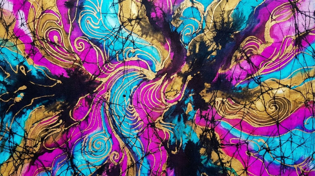 FlowbyGoogle Prompt Creates Batik Abstract Art