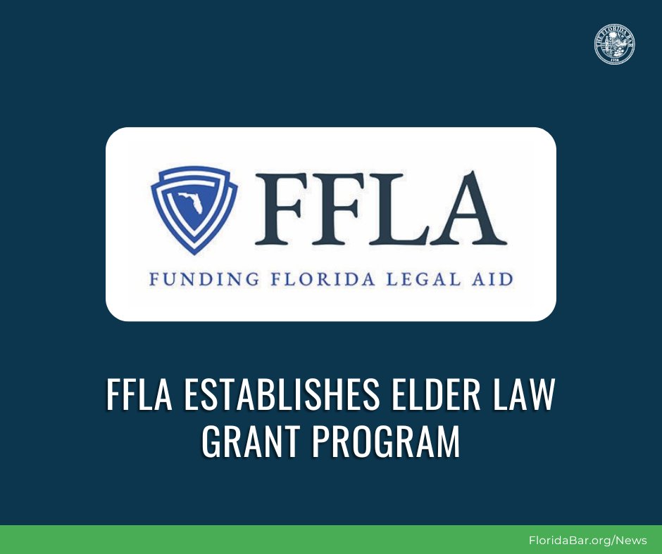 TheFlaBar's tweet photo. @FundingFla's new Elder Law Grant Program is designed to help provide legal assistance to older adults in critical areas that affect their wellbeing, safety, and ability to remain independent.
https://t.co/z5rleoODHa https://t.co/OcsjJaD1Sl