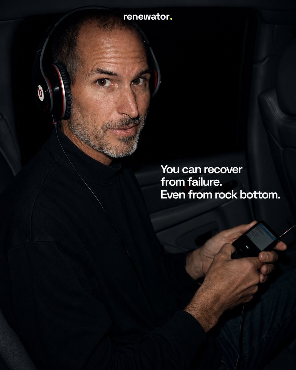 ReNewatorcom's tweet photo. The fear of failure stops more ideas than failure itself.

Steve Jobs proved that losing once doesn’t define your future.

The only real failure is never starting. @ReNewatorcom https://t.co/Bybgz1jmsq