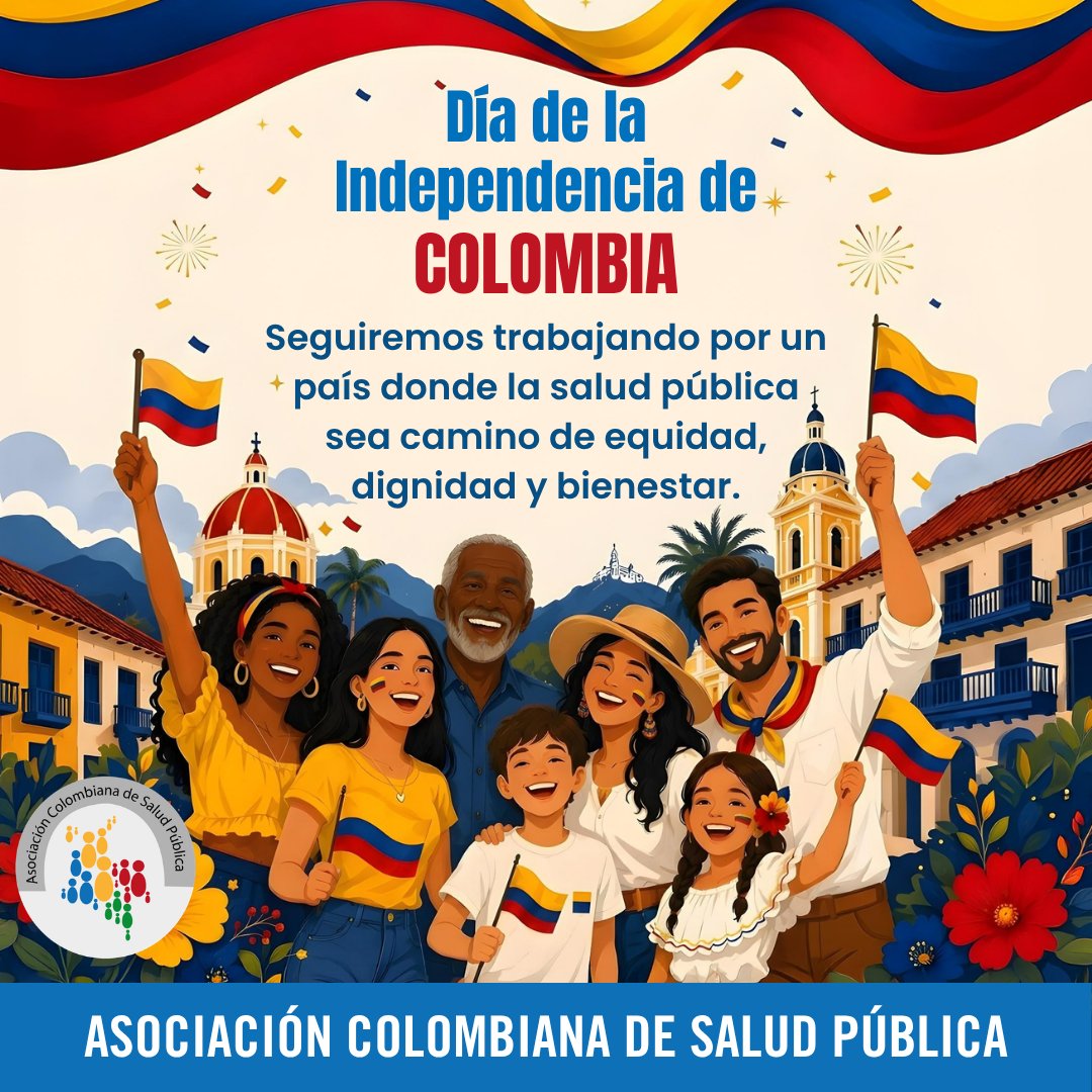 saludpublicacol's tweet photo. El #20Dejulio nos invita a reflexionar sobre la Colombia que queremos construir
Desde la #ACSP reafirmamos que fortalecer la salud pública es clave para el desarrollo, la justicia social y un futuro con bienestar para todos
https://t.co/wkdlBGlvwx
#IndependenciaDeColombia https://t.co/4c0AfXeIXK
