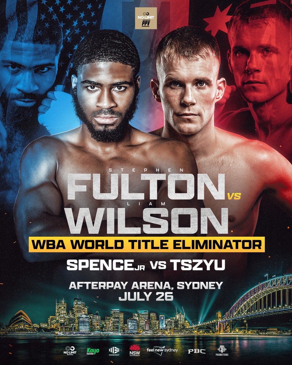 9_le_10's tweet photo. 今月の26日に豪州で行われるスティーブン・フルトン vs リアム・ウィルソンがWBA世界スーパーフェザー級挑戦者決定戦になったんですね😲
でも先日堤駿斗選手が同じWBAの挑戦者決定戦で勝利していますよね https://t.co/i4rS9apZ2b