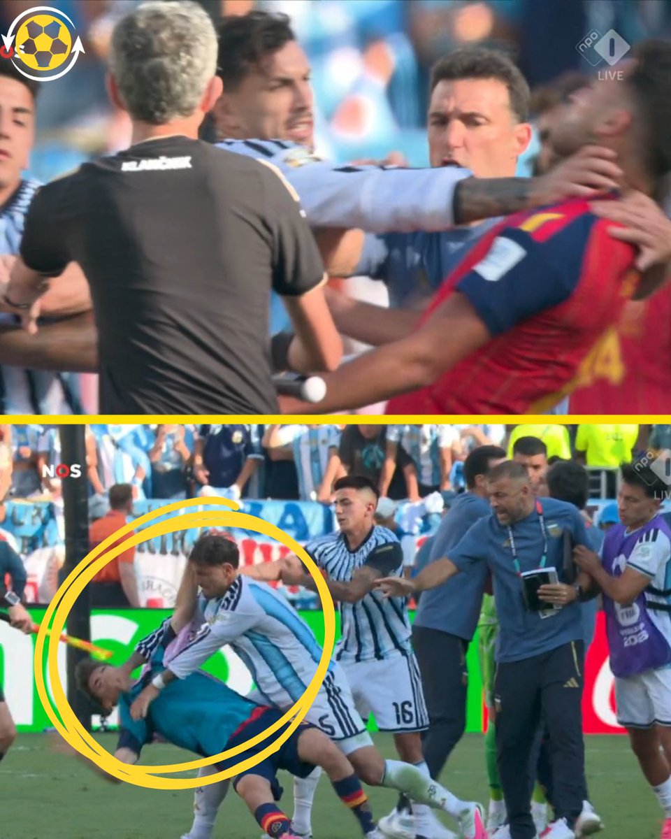 DeadlineDayLive's tweet photo. 🚨 FIFA are set to open an investigation into Argentina following ugly scenes after the World Cup final. 🇦🇷

Leandro Paredes and several teammates are accused of confronting Spanish players following the defeat. Disciplinary action could now follow.

(Source: Sky Sports News) https://t.co/NMXvrYcfLN