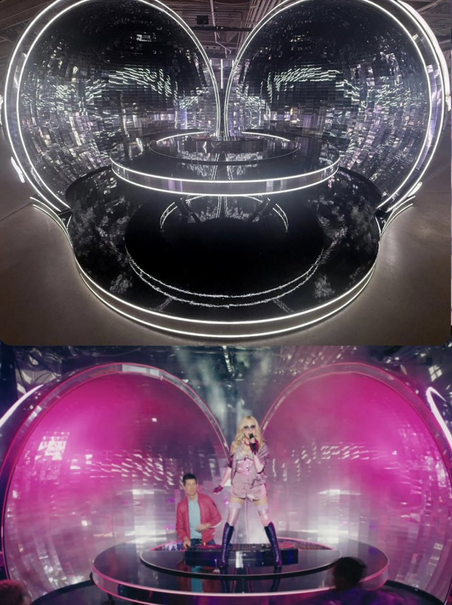 iconer1983's tweet photo. Confessions I                   Confessions II 

I have a feeling this won’t be the last time we see this new Disco ball DJ booth… 🪩    #Madonna https://t.co/PVUdUAMAR3