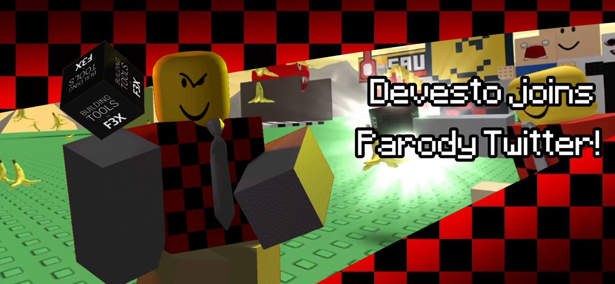 GameBearFrickin's tweet photo. “ ᴀʟʀɪɢʜᴛ, ᴇᴠᴇʀʏᴏɴᴇ. ᴏɴᴄᴇ ᴀɢᴀɪɴ, ꜰʀᴏᴍ ᴛʜᴇ ᴛᴏᴘ! ”

~ Devesto joins Parody Twitter! 

#parodytwt #roblox https://t.co/0LlRt6hnmK