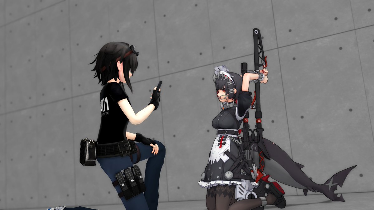 Alexdinojm's tweet photo. 鯊鯊！ #MMD #MikuMikuDance #拘束 #緊縛 #ゼンゼロ #zzzero #絕區零 https://t.co/BdAgXLBAdI